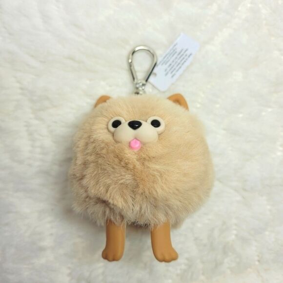 BBW Pomeranian Pup Dog PocketBac Holder Rare Find Soft Faux Fur New OOS - Picture 2 of 10